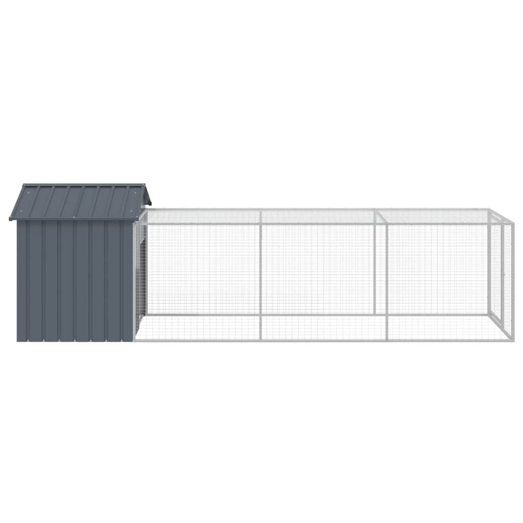 Chicken Coop with Run - Galvanized Steel, Various Sizes and Colors vidaXL - Picture 24 of 82