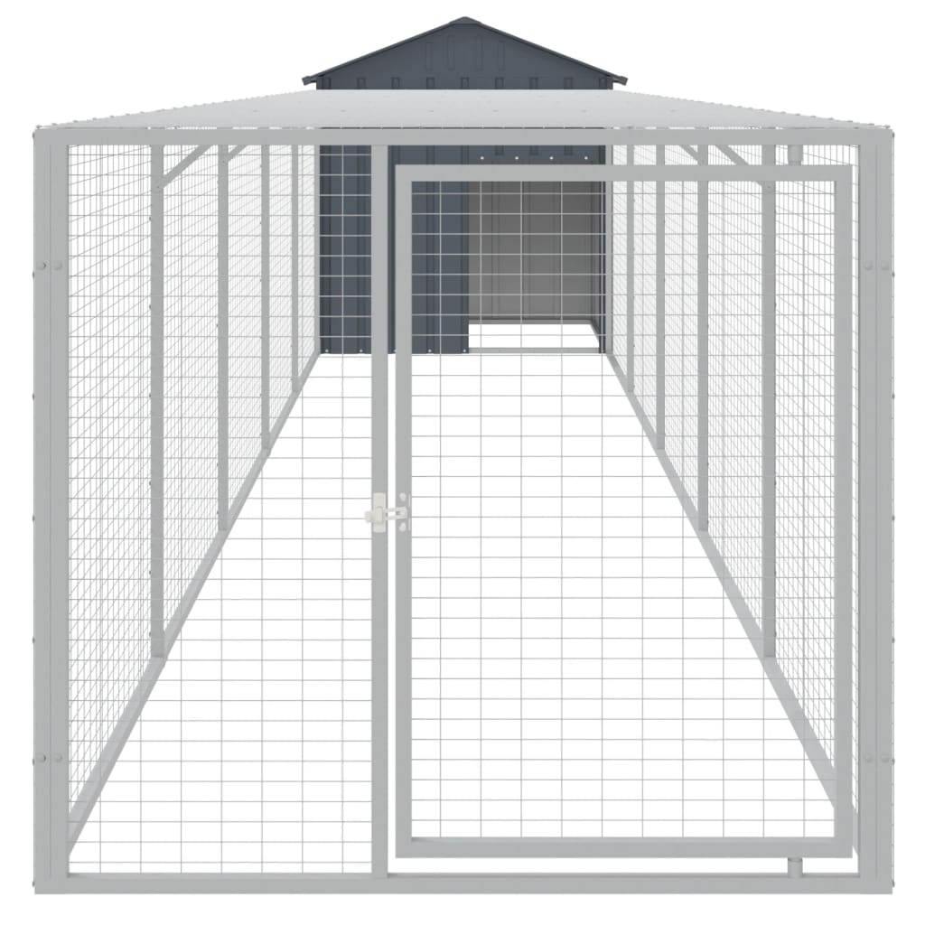 Chicken Coop with Run - Galvanized Steel, Various Sizes and Colors vidaXL - Picture 28 of 82