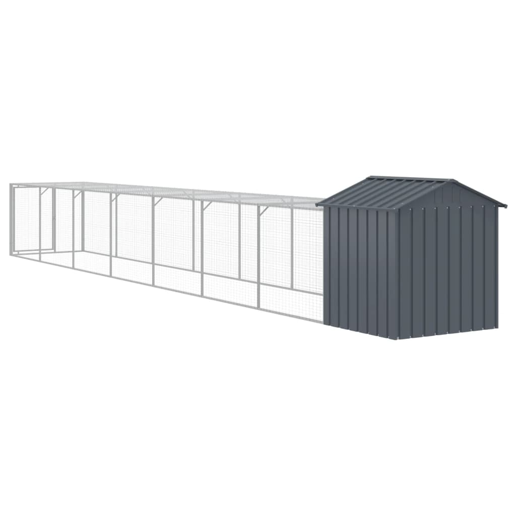 Chicken Coop with Run - Galvanized Steel, Various Sizes and Colors vidaXL - Picture 42 of 82