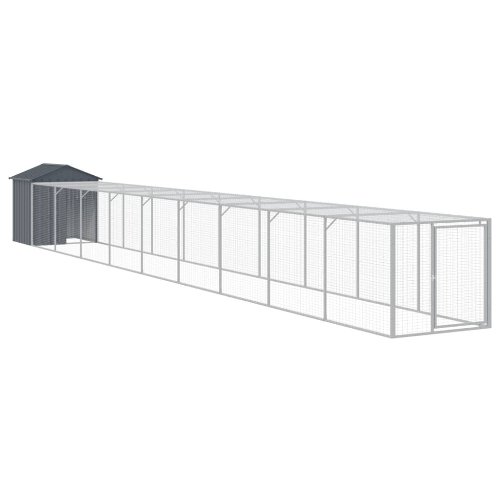 Chicken Coop with Run - Galvanized Steel, Various Sizes and Colors vidaXL - Picture 49 of 82