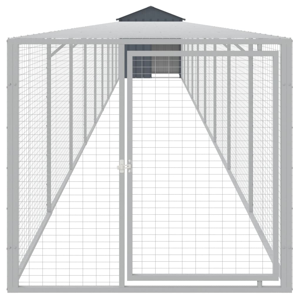 Chicken Coop with Run - Galvanized Steel, Various Sizes and Colors vidaXL - Picture 52 of 82