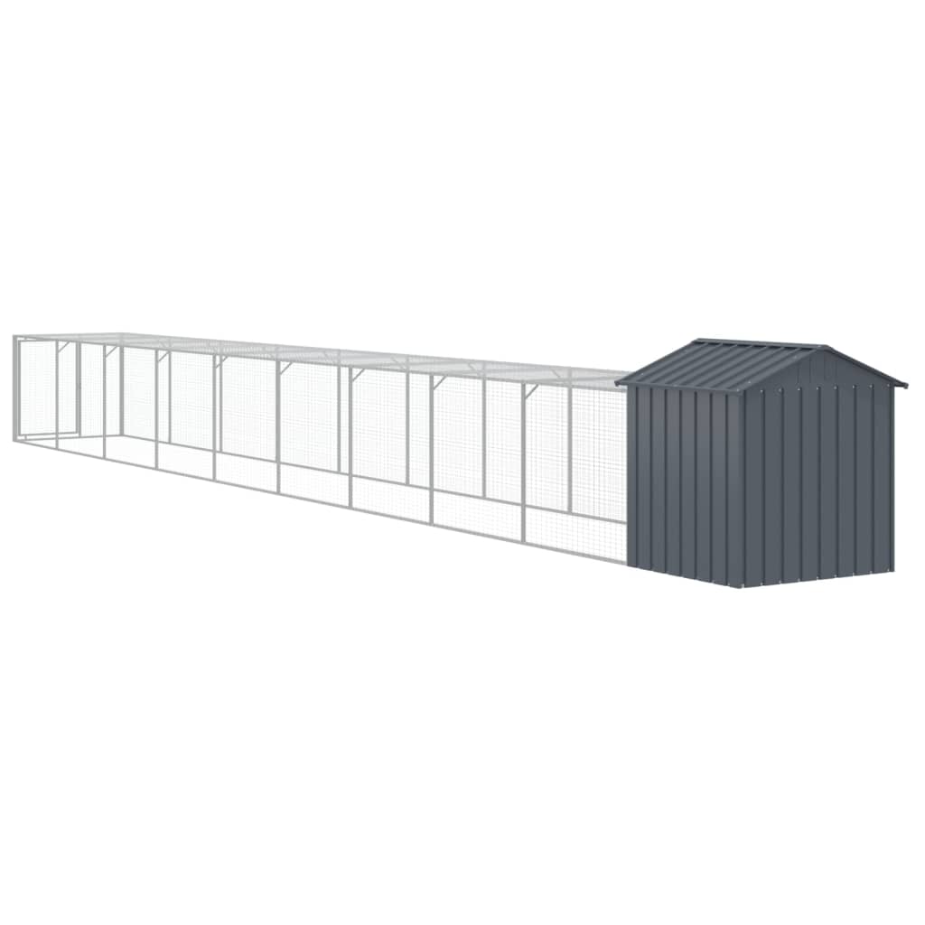 Chicken Coop with Run - Galvanized Steel, Various Sizes and Colors vidaXL - Picture 54 of 82