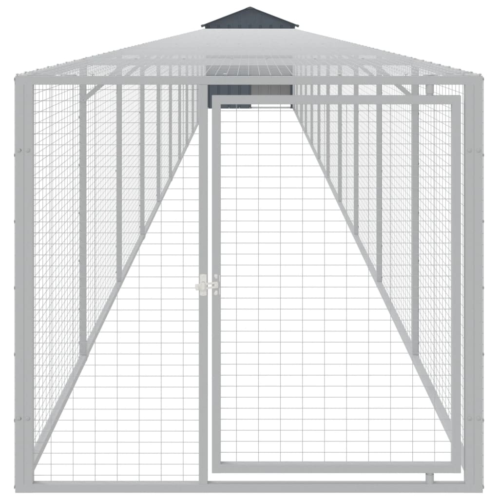Chicken Coop with Run - Galvanized Steel, Various Sizes and Colors vidaXL - Picture 64 of 82