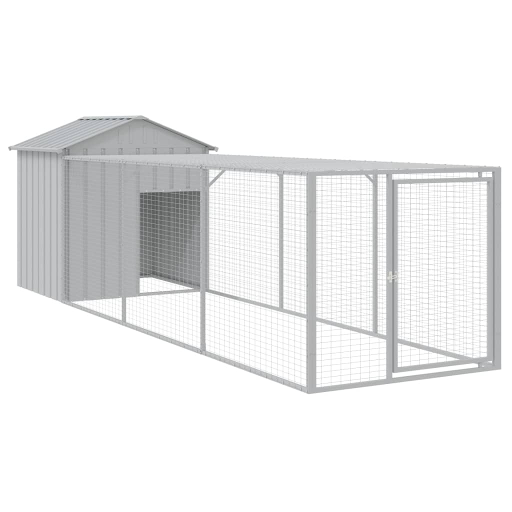 Chicken Coop with Run - Galvanized Steel, Various Sizes and Colors vidaXL - Picture 13 of 82