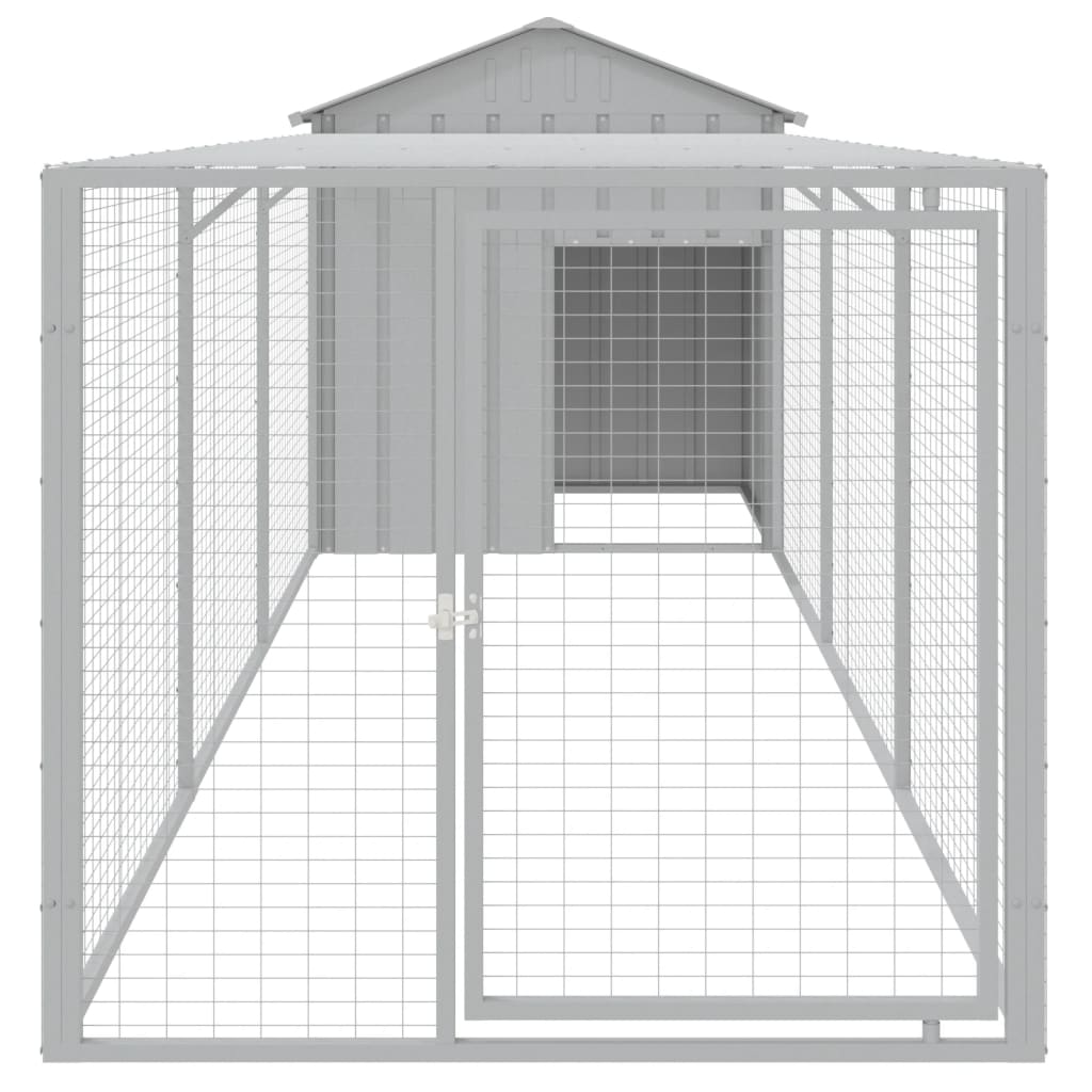 Chicken Coop with Run - Galvanized Steel, Various Sizes and Colors vidaXL - Picture 16 of 82