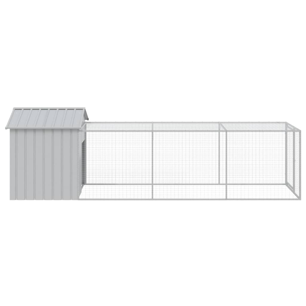 Chicken Coop with Run - Galvanized Steel, Various Sizes and Colors vidaXL - Picture 17 of 82