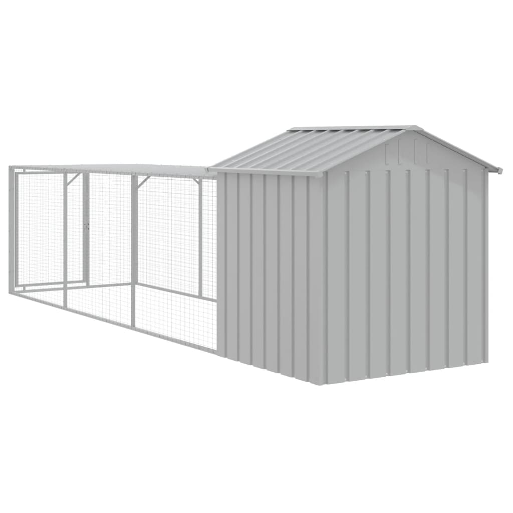 Chicken Coop with Run - Galvanized Steel, Various Sizes and Colors vidaXL - Picture 18 of 82
