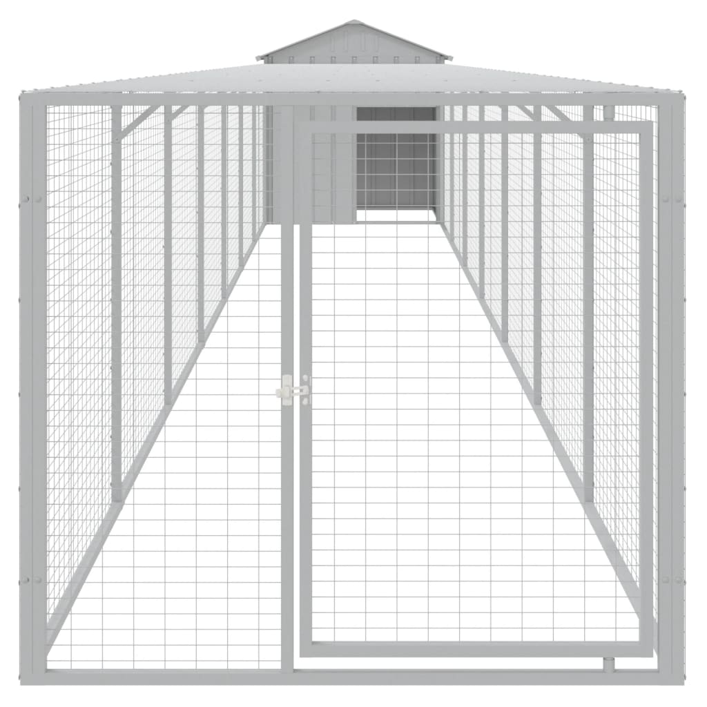 Chicken Coop with Run - Galvanized Steel, Various Sizes and Colors vidaXL - Picture 47 of 82