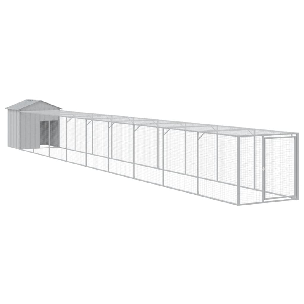Chicken Coop with Run - Galvanized Steel, Various Sizes and Colors vidaXL - Picture 56 of 82