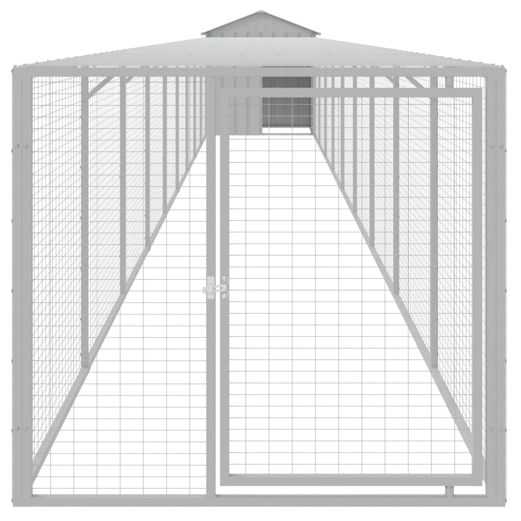 Chicken Coop with Run - Galvanized Steel, Various Sizes and Colors vidaXL - Picture 59 of 82