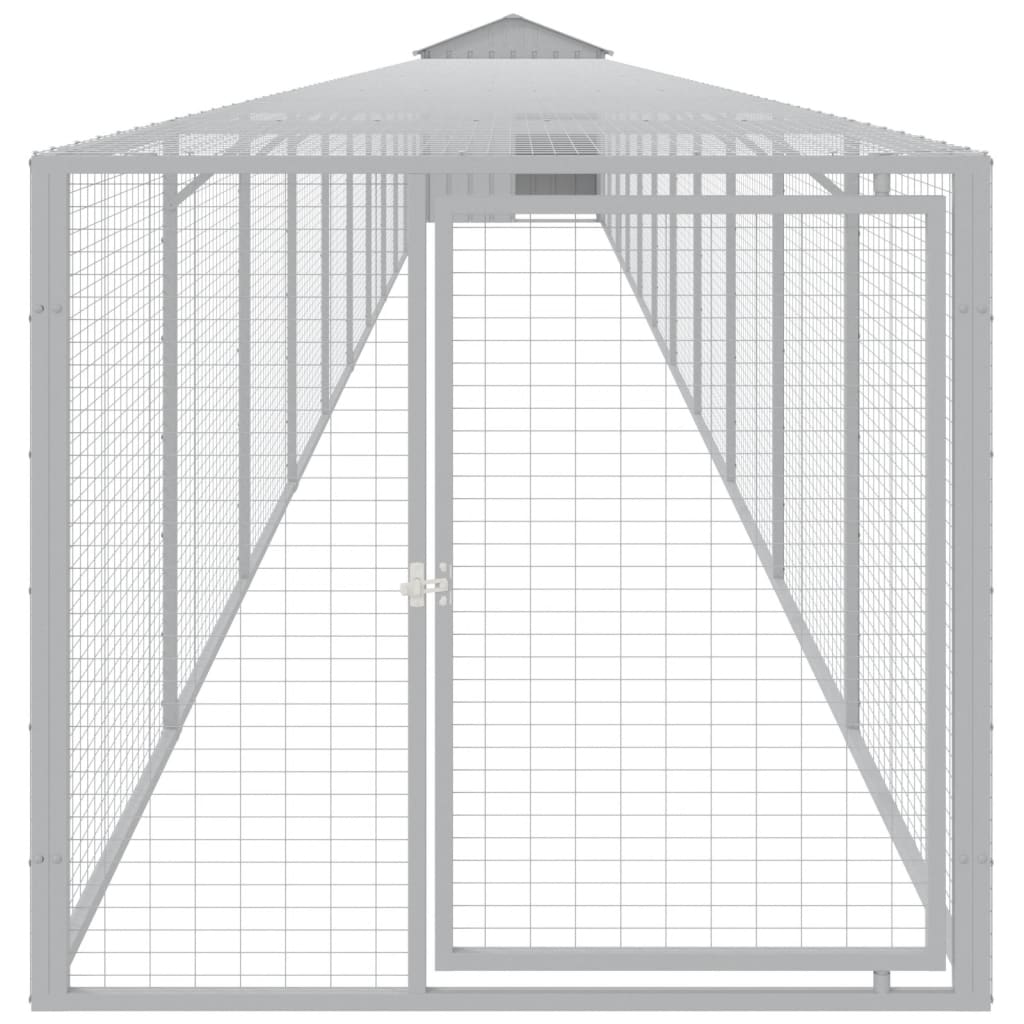 Chicken Coop with Run - Galvanized Steel, Various Sizes and Colors vidaXL - Picture 71 of 82