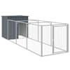 vidaXL koerakuut aedikuga, antratsiithall, 110x405x110 cm, teras