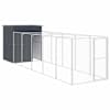 vidaXL koerakuut aedikuga, antratsiithall, 165x659x181 cm, teras