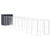 vidaXL koerakuut aedikuga, antratsiithall, 165x1067x181 cm, teras