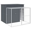 vidaXL koerakuut aedikuga, antratsiithall, 214x253x181 cm, teras