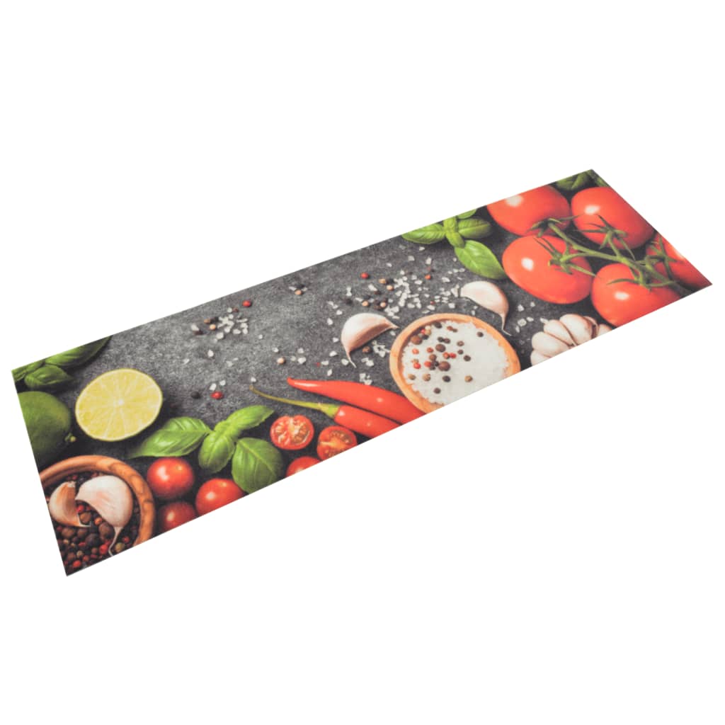 Küchenteppich Waschbar Gemüse 45×150 cm Samt