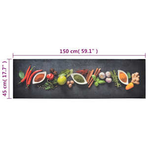 Kuchyňský koberec omyvatelný Koření 45 x 150 cm samet - obrázek 5
