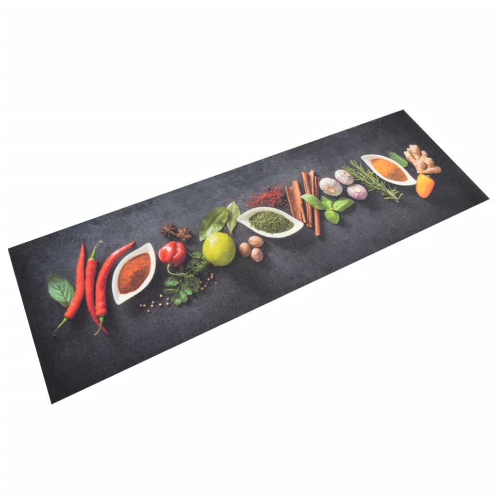 vidaXL Covor de bucătărie lavabil Spices, 60x180cm, catifea