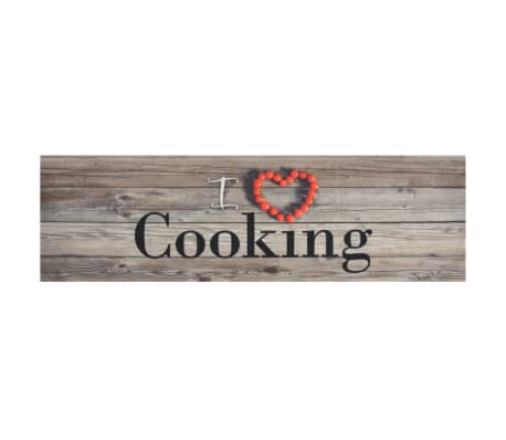 vidaXL Tapis de cuisine lavable impression cuisine gris 45x150 cm