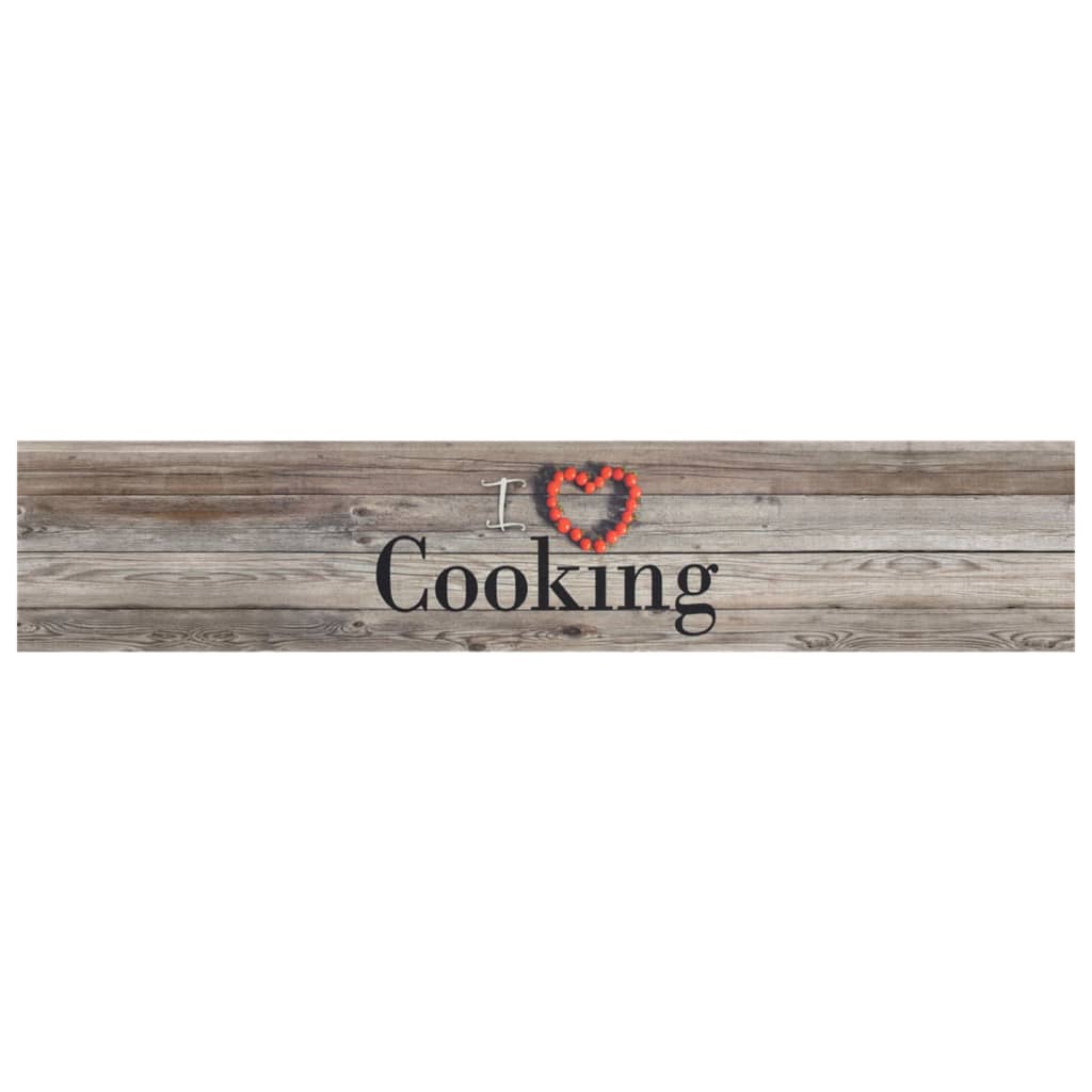 VidaXL Covor De Bucătărie Lavabil Cooking, Gri, 60×300 Cm, Catifea
