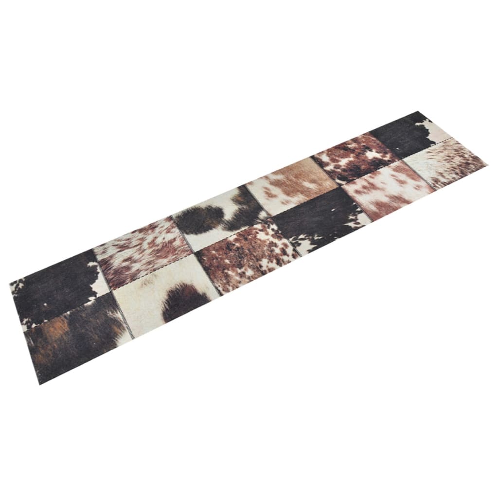 vidaXL Keittiön pestävä matto eläimen nahka 60×300 cm sametti
