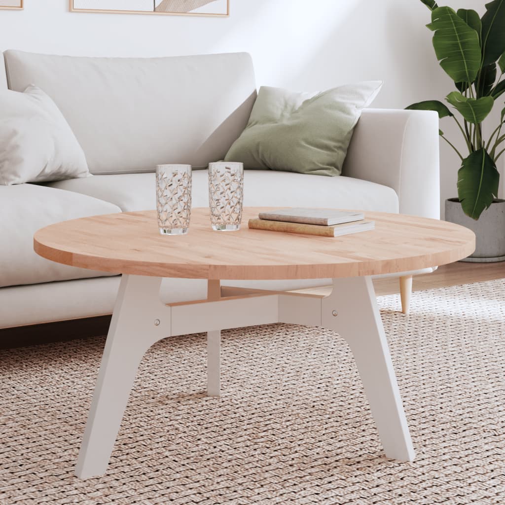 vidaXL Dessus de table Ø90x2,5 cm rond bois massif de hêtre