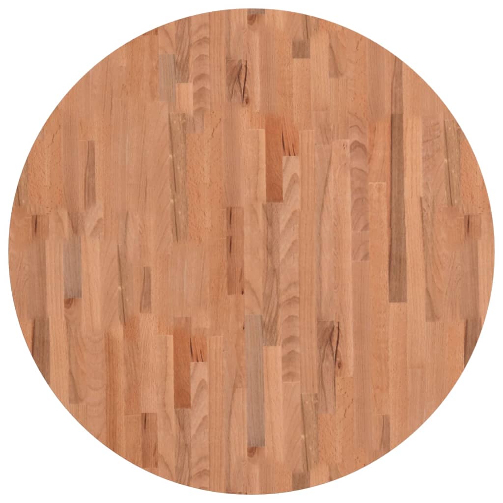 vidaXL Tafelblad rond Ø90x1,5 cm massief beukenhout bruin, foto 3