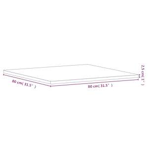 Stolní deska 80 x 80 x 2,5 cm čtvercová masivní bukové dřevo - obrázek 7