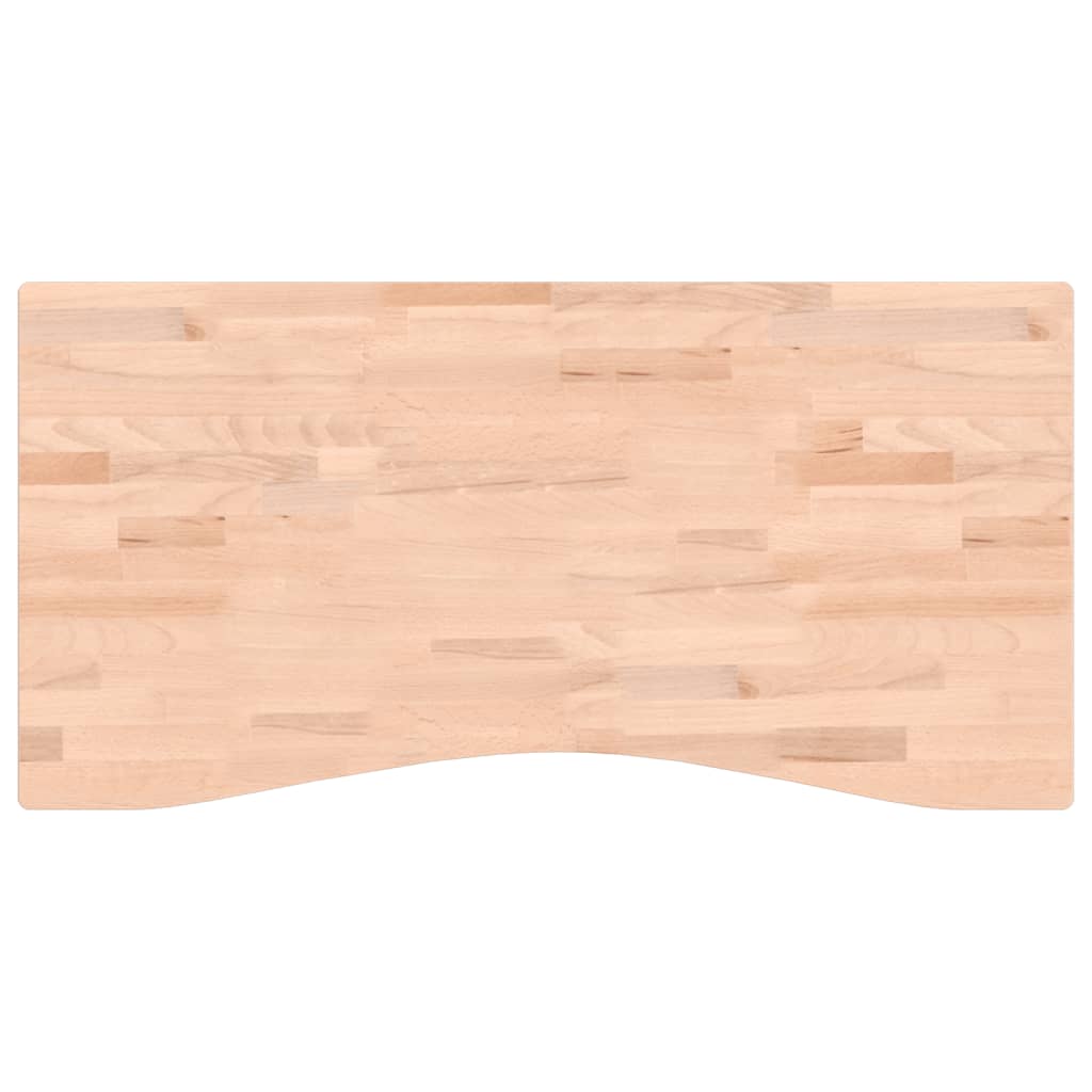 Blat de birou, 100x(45-50)x1,5 cm, lemn masiv de fag
