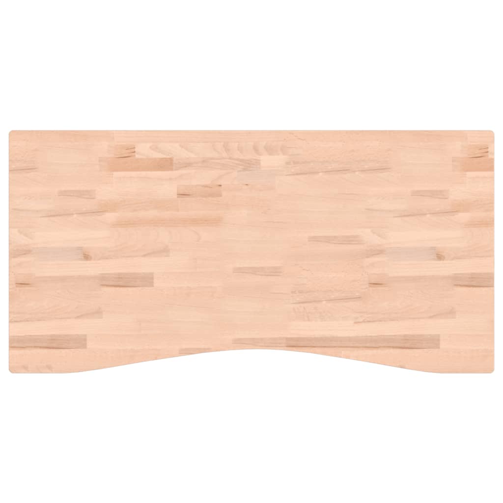 Blat de birou, 110x(50-55)x2,5 cm, lemn masiv de fag