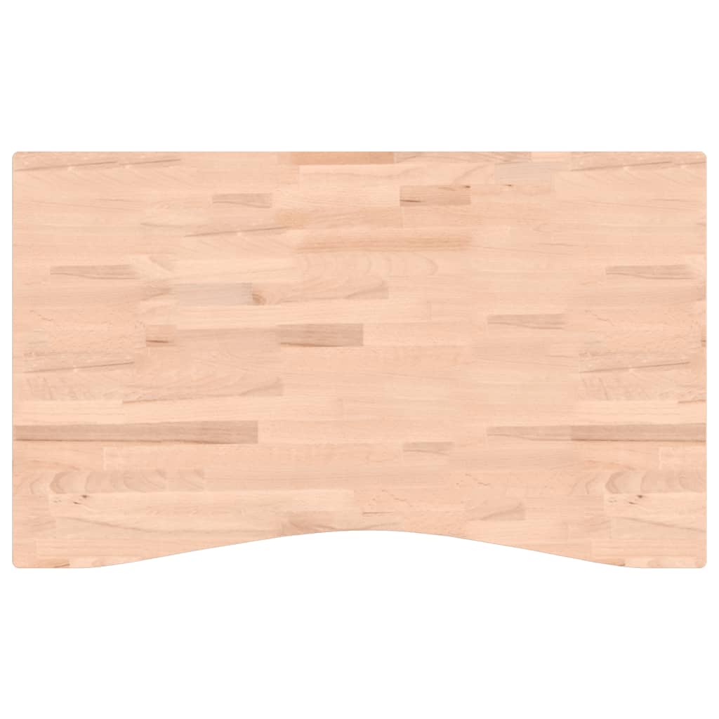 Blat de birou, 100x(55-60)x4 cm, lemn masiv de fag
