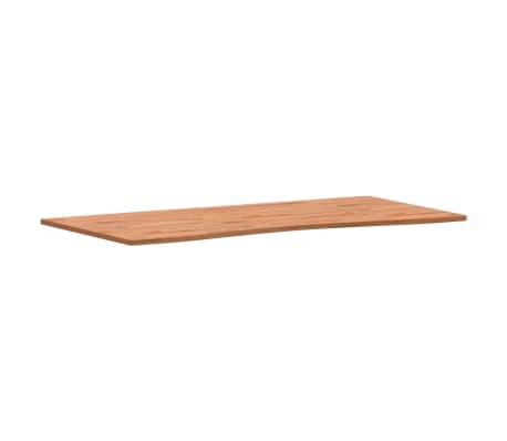 vidaXL Schreibtischplatte 110x(50-55)x1,5 cm Massivholz Buche