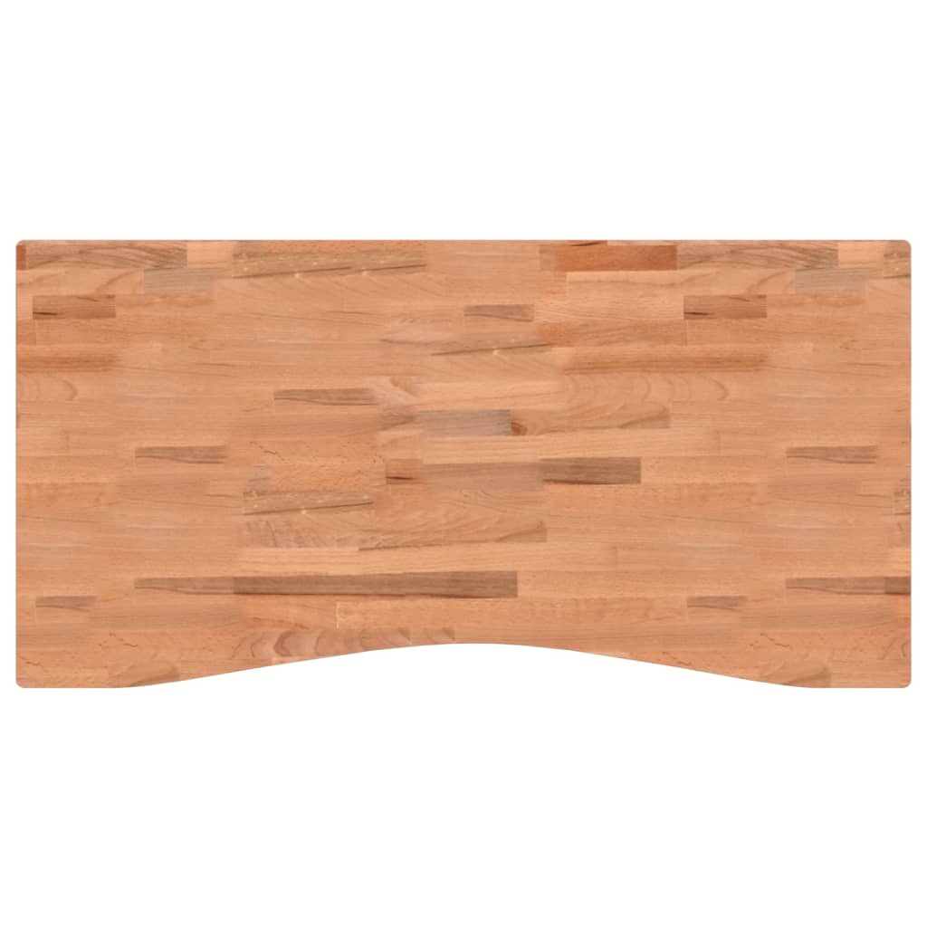 Blat de birou, 110x(50-55)x2,5 cm, lemn masiv de fag