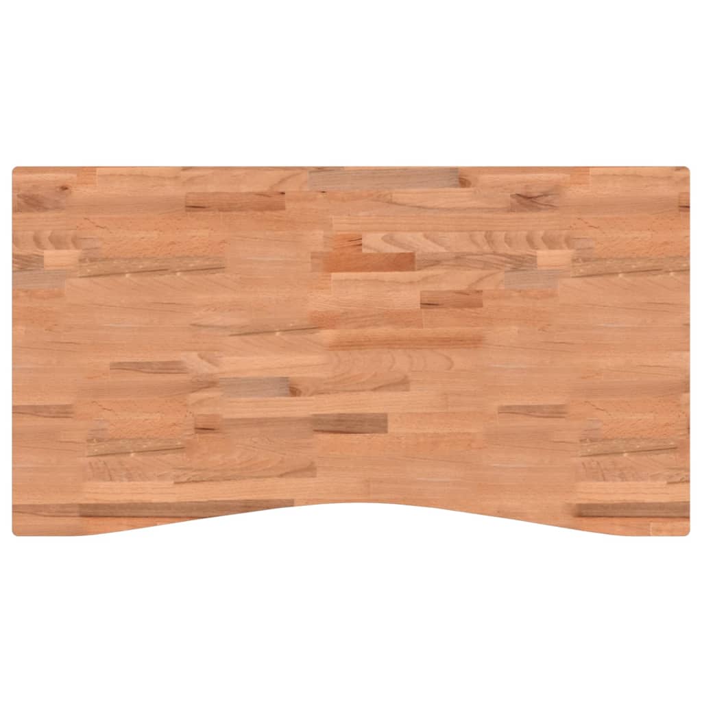 vidaXL Ploča za radni stol 110x(55-60)x2,5 cm od masivne bukovine-image-356057