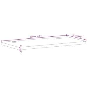 Deska psacího stolu 110 x 60 x 2,5 cm masivní bukové dřevo - obrázek 7
