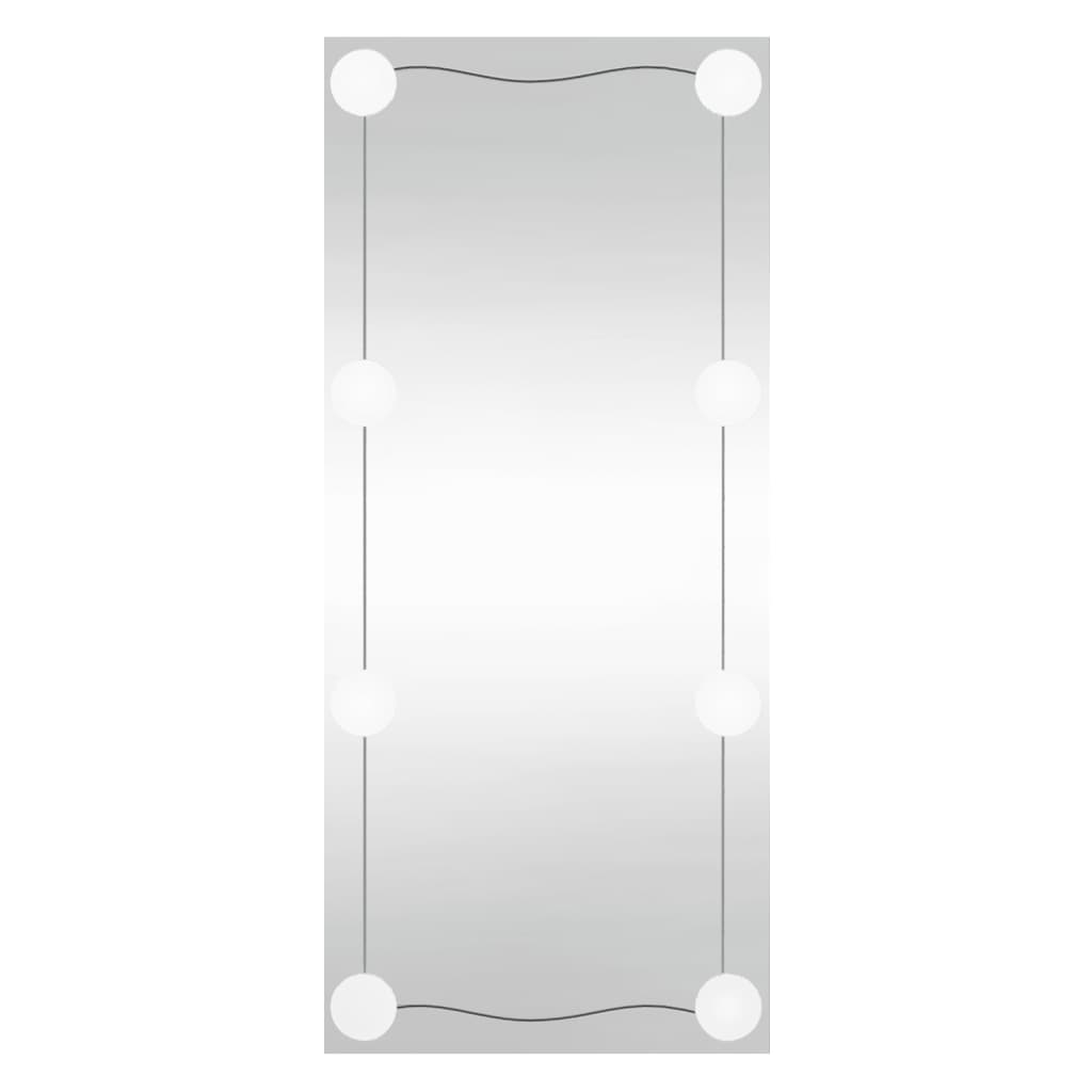 Specchio da Parete con Luci LED 30×80 cm Vetro Rettangolare