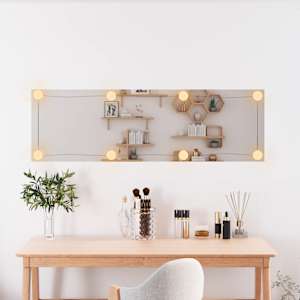 Nástěnné zrcadlo s LED osvětlením 30 x 100 cm sklo obdélníkové - obrázek 3