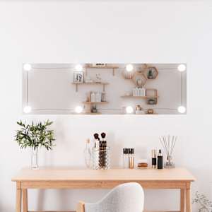 Nástěnné zrcadlo s LED osvětlením 30 x 100 cm sklo obdélníkové - obrázek 1