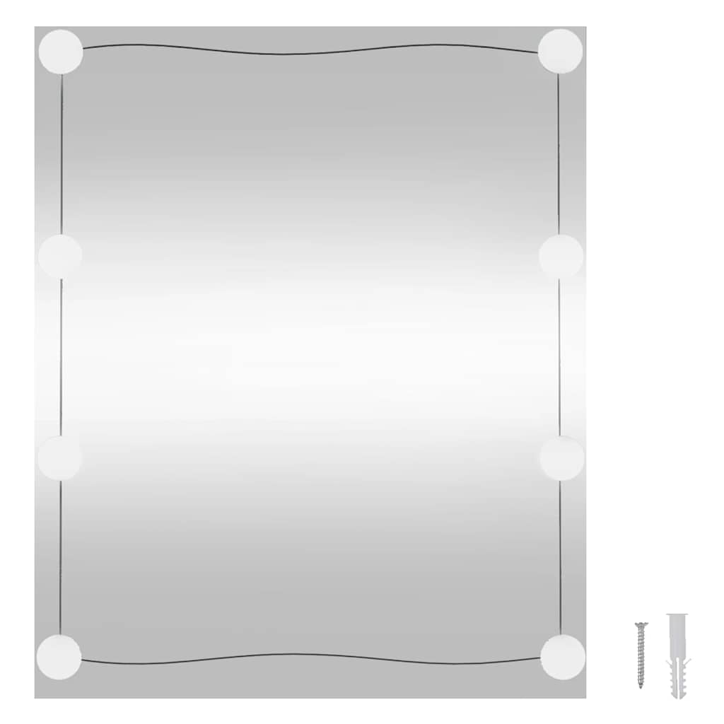 Nástěnné zrcadlo s LED osvětlením 50 x 60 cm sklo obdélníkové - obrázek 15