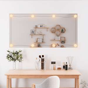 Nástěnné zrcadlo s LED osvětlením 50 x 100 cm sklo obdélníkové - obrázek 3