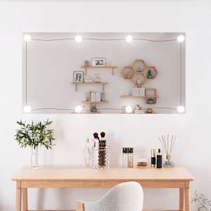 Nástěnné zrcadlo s LED osvětlením 50 x 100 cm sklo obdélníkové - obrázek 1