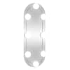 vidaXL seinapeegel LED-tuledega, 15 x 40 cm, klaas, ovaalne
