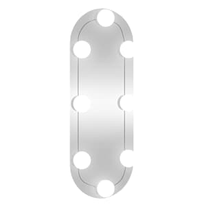 Nástěnné zrcadlo s LED osvětlením 15 x 40 cm sklo oválné - obrázek 2