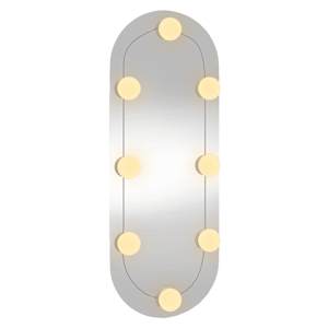 Nástěnné zrcadlo s LED osvětlením 20 x 50 cm sklo oválné - obrázek 4