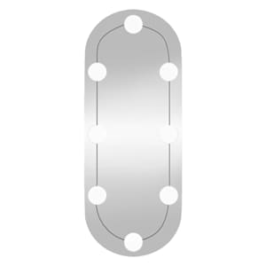 Nástěnné zrcadlo s LED osvětlením 20 x 50 cm sklo oválné - obrázek 5