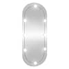 vidaXL seinapeegel LED-tuledega, 25 x 60 cm, klaas, ovaalne