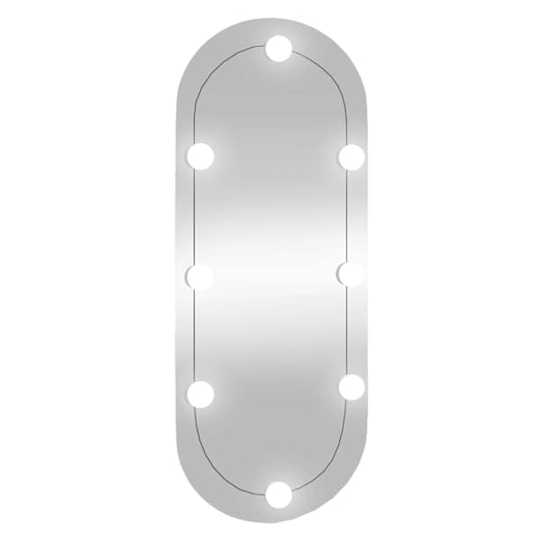 vidaXL seinapeegel LED-tuledega, 30 x 70 cm, klaas, ovaalne