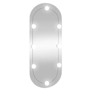 Nástěnné zrcadlo s LED osvětlením 30 x 70 cm sklo oválné - obrázek 2