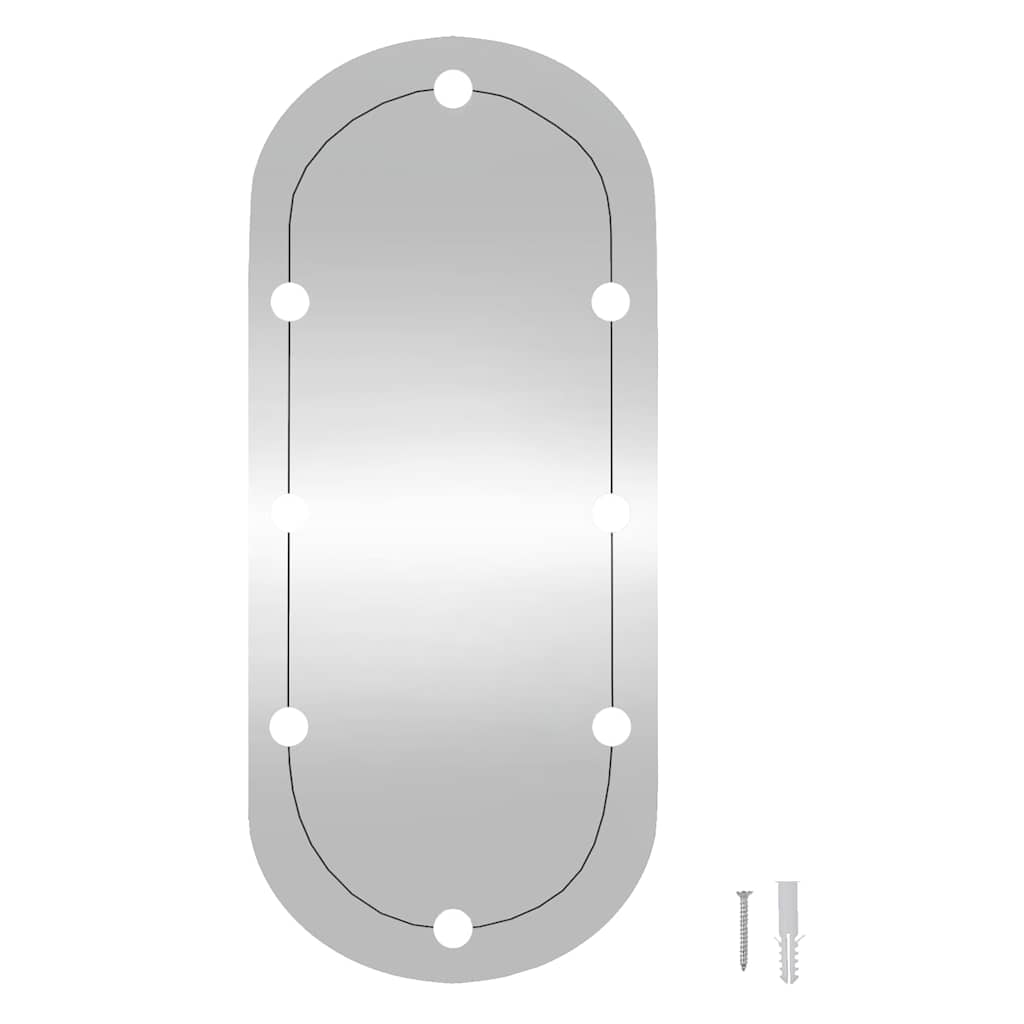 Nástěnné zrcadlo s LED osvětlením 30 x 70 cm sklo oválné - obrázek 15