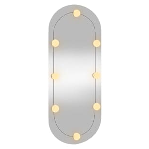 Nástěnné zrcadlo s LED osvětlením 30 x 70 cm sklo oválné - obrázek 4